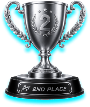 2 place trophy